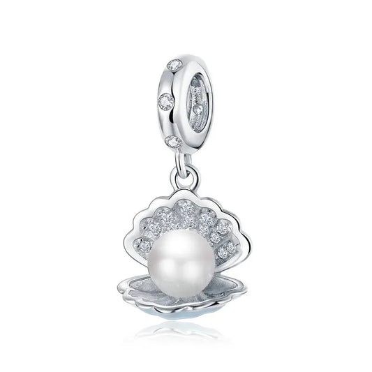 Pearl & CZ Shell Charm