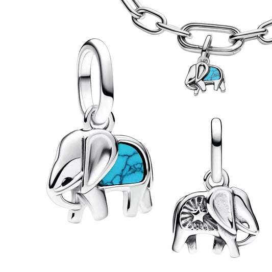Turquoise Elephant Mini Dangle Charm