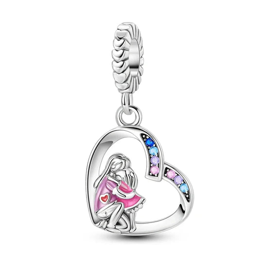 Mother & Daughter Hugging Dangle Charm