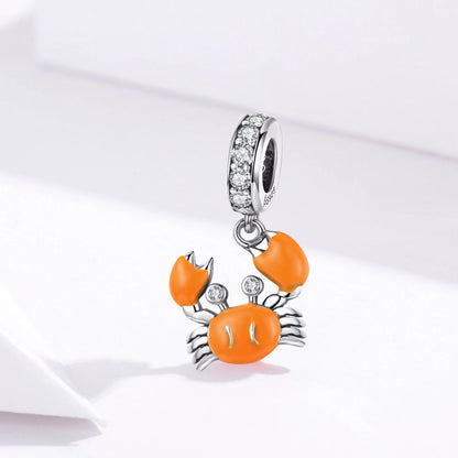 Sunset Crab Dangle Charm