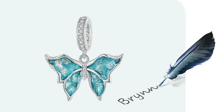 Sparkling Butterfly Charm