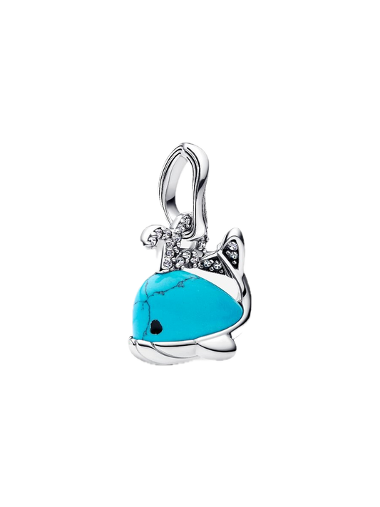 Turquoise Whale Dangle Charm